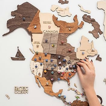 Amazon.com: Enjoy The Wood 3D Wood World Map Wall Art Large